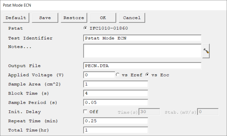 4 - Potentiostatic Mode ECN
