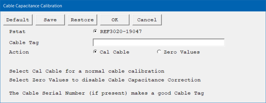 4 - Cable Capacitance Calibration
