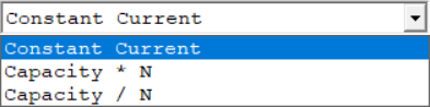 Charge mode drop-down