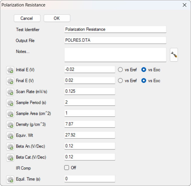 Sequence Wizard - Enter Parameters sequence 3