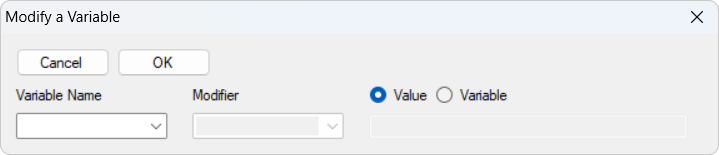 Modify a Variable - setup