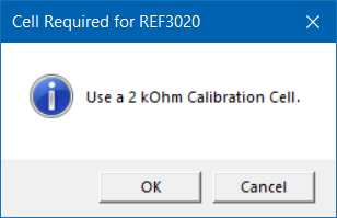 Instrument Calibration - Cell Required - 2kohm-REF3020