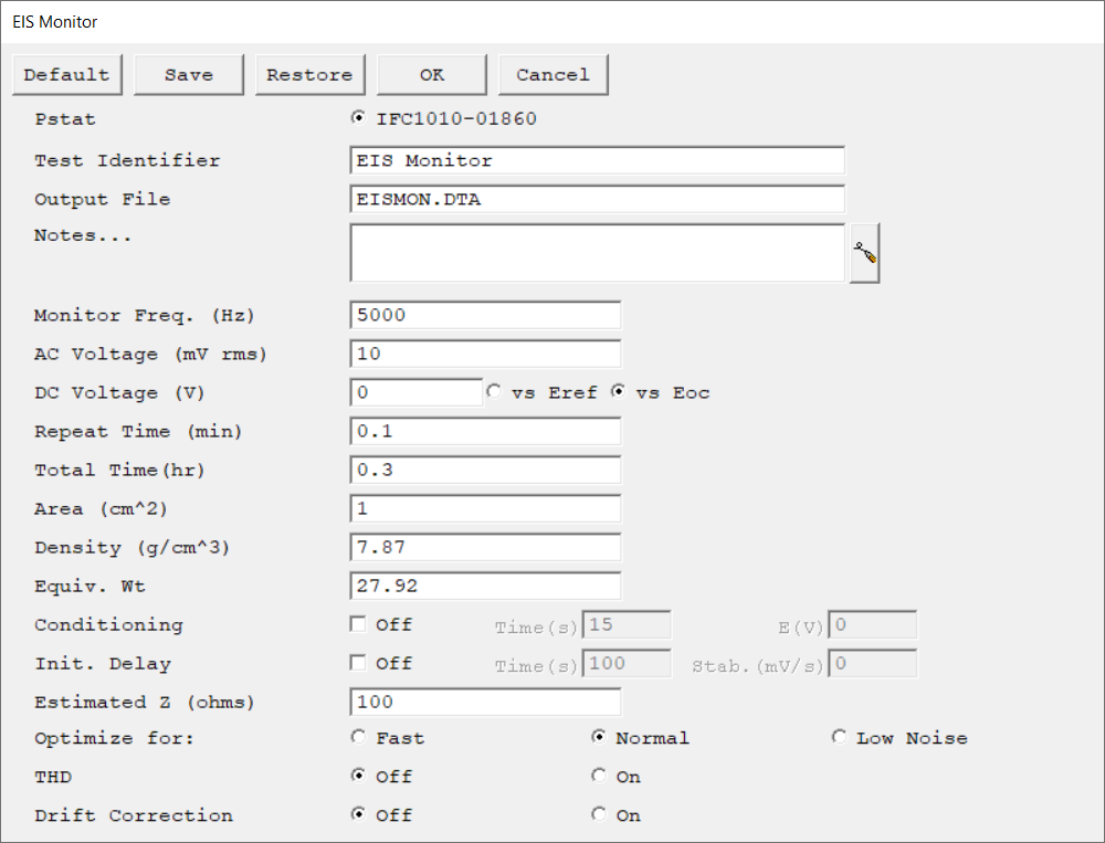 6 - Single Frequency EIS