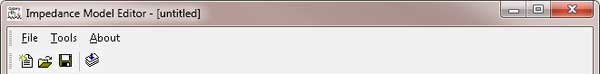 here are three selections on the Model Editor menu bar: File and Tools.