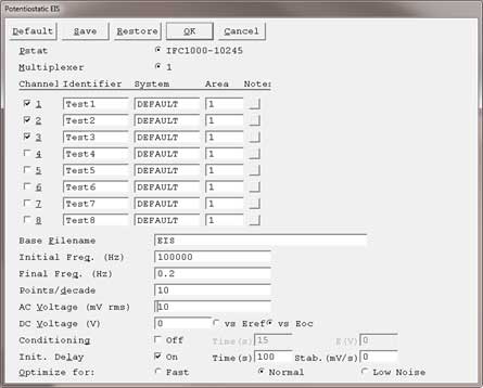 Multiplexed Potentiostatic EIS Set-up