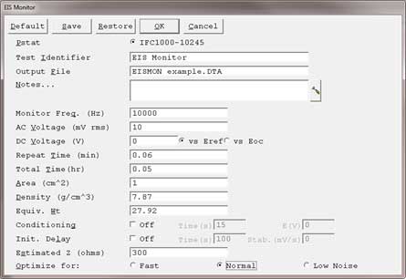 Single Frequency EIS Set-up