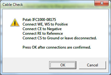 Cable Check Potentiostatic