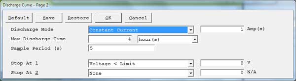 Discharge Setup Parameters